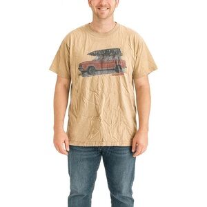 American Eagle Size Medium Yellow Mustang T-Shirt.